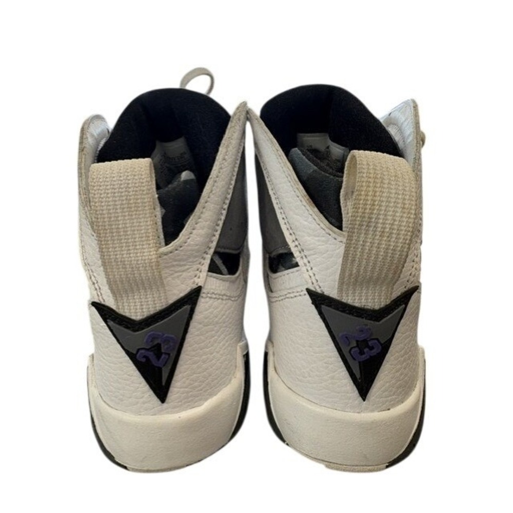 Air Jordan 7 Retro GS Flint 2021 White Grey Purple DJ2777-100 Mens 6Y - Picture 5 of 8